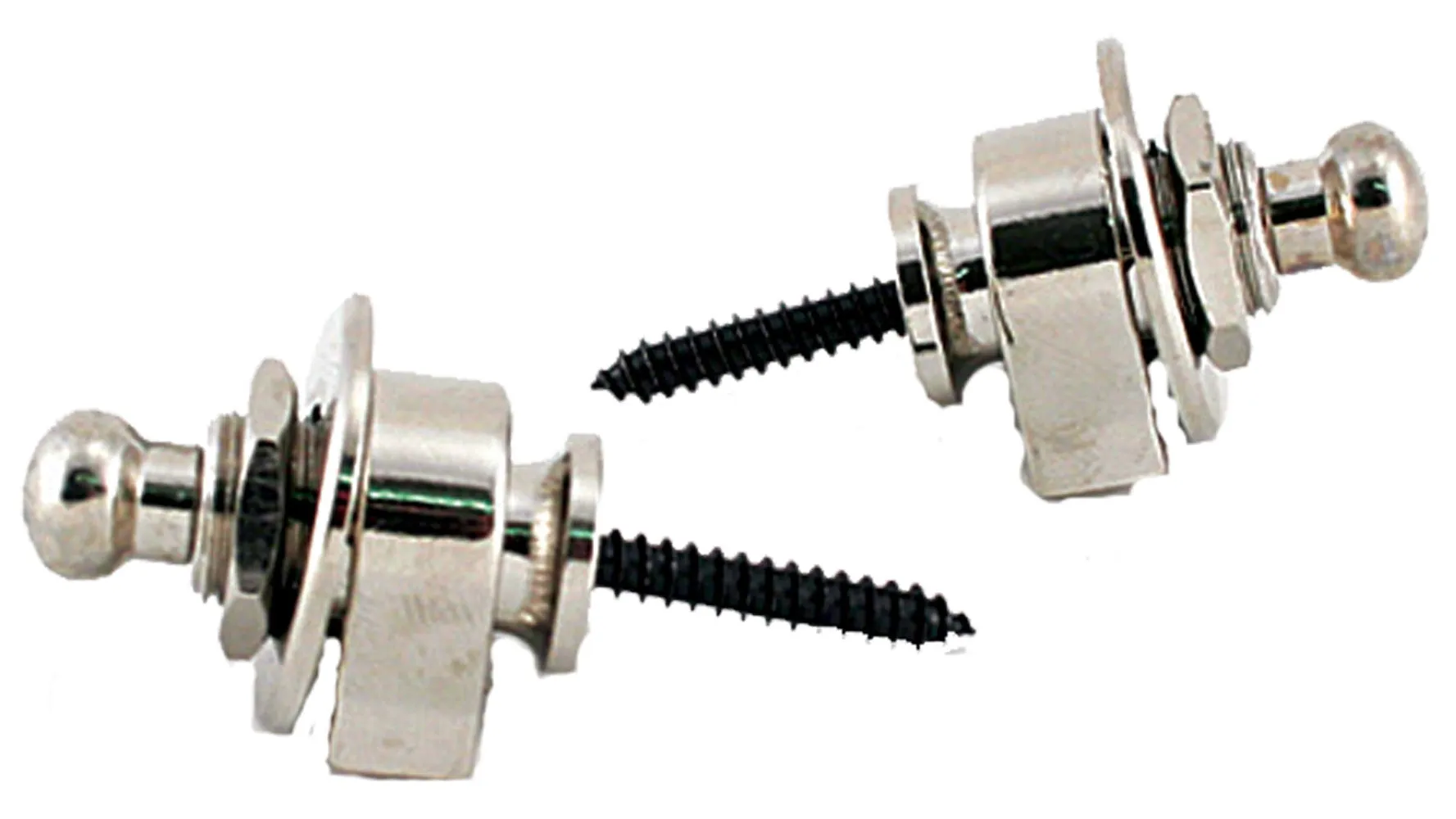 TGI Chrome Guitar Strap Locks - Pair