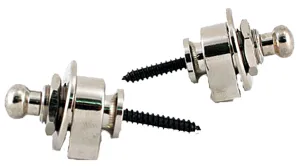 TGI Chrome Guitar Strap Locks - Pair