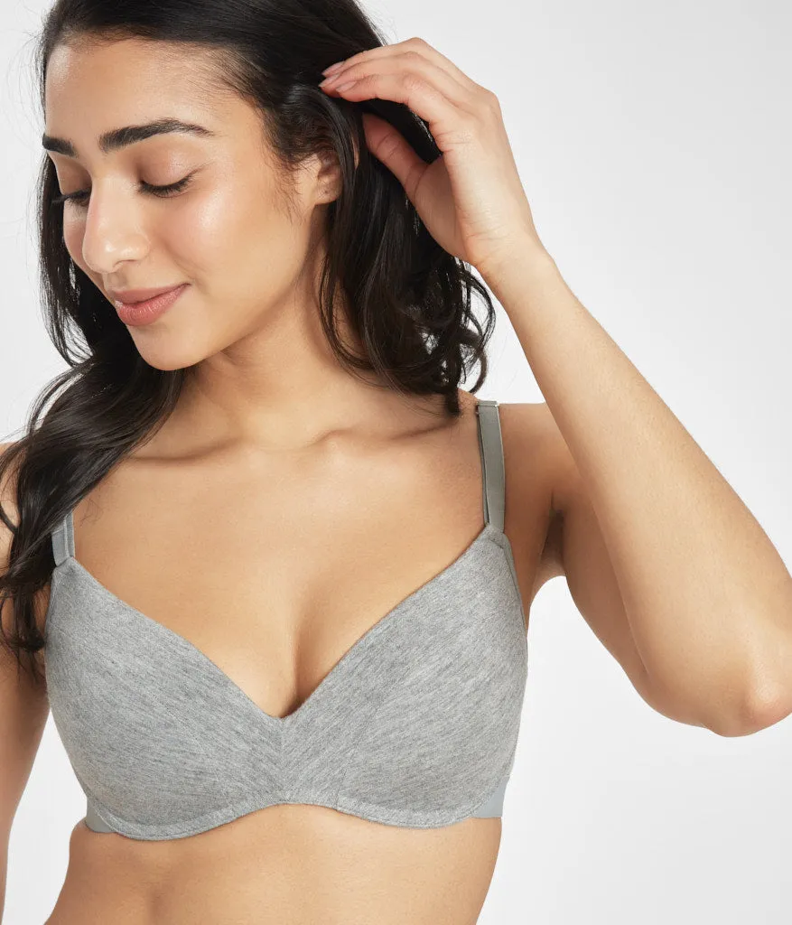 The All-Day No-Wire Push-Up: Heather Gray