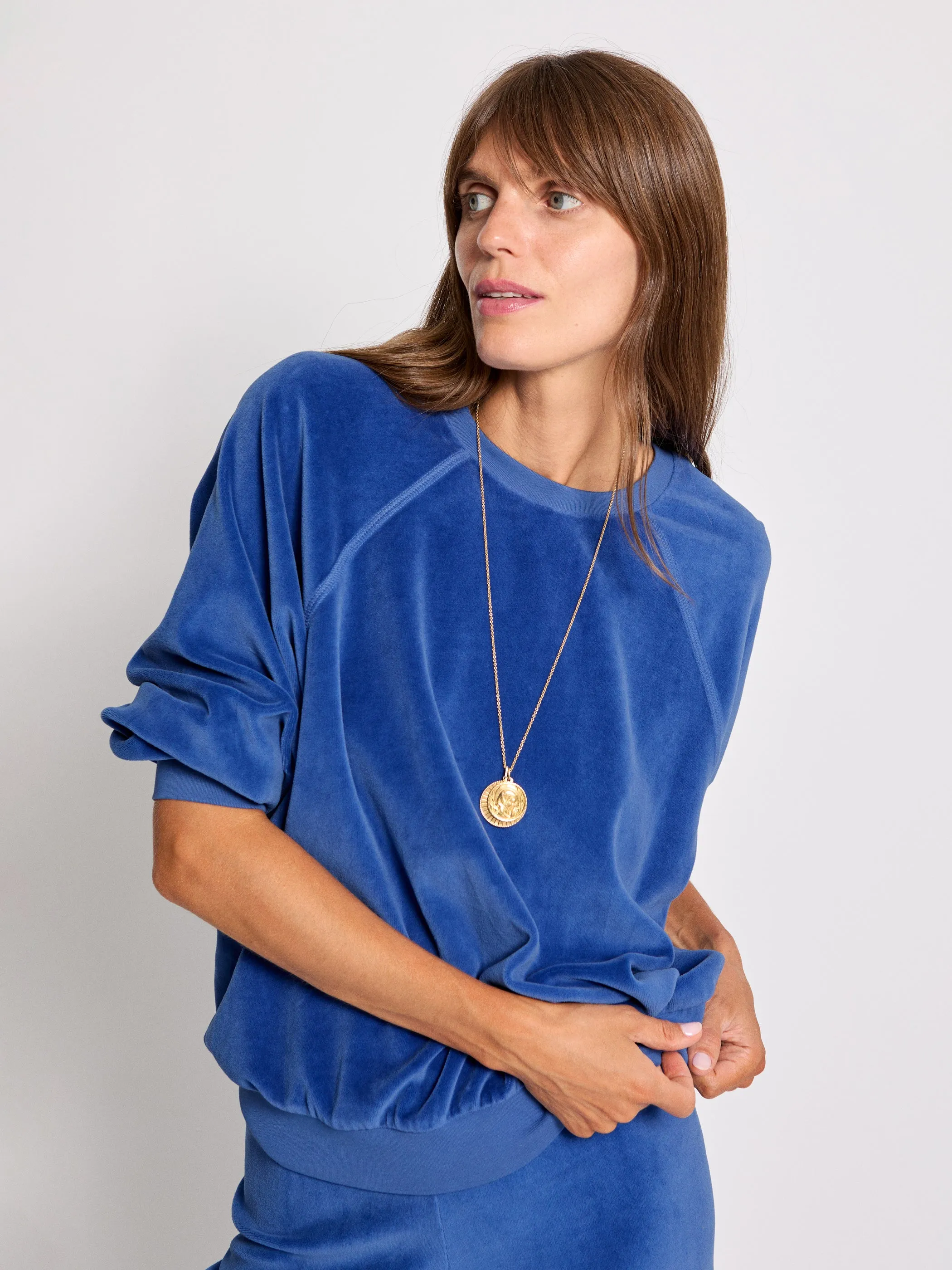 The Samos Oversized Sweatshirt in Velour