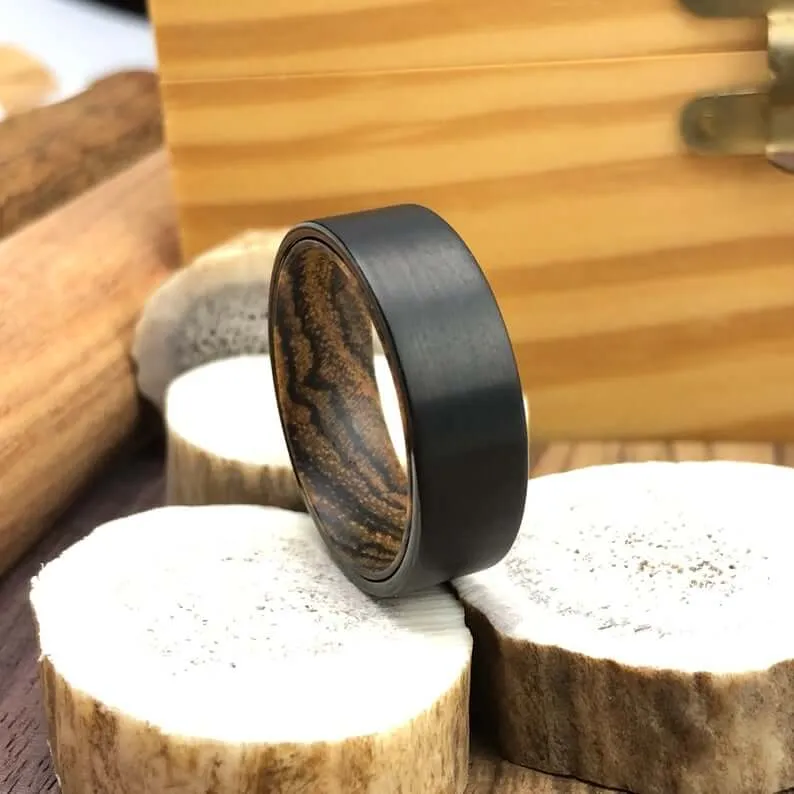 The Trailblazer | Men's Black Wedding Band