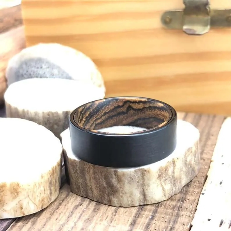 The Trailblazer | Men's Black Wedding Band