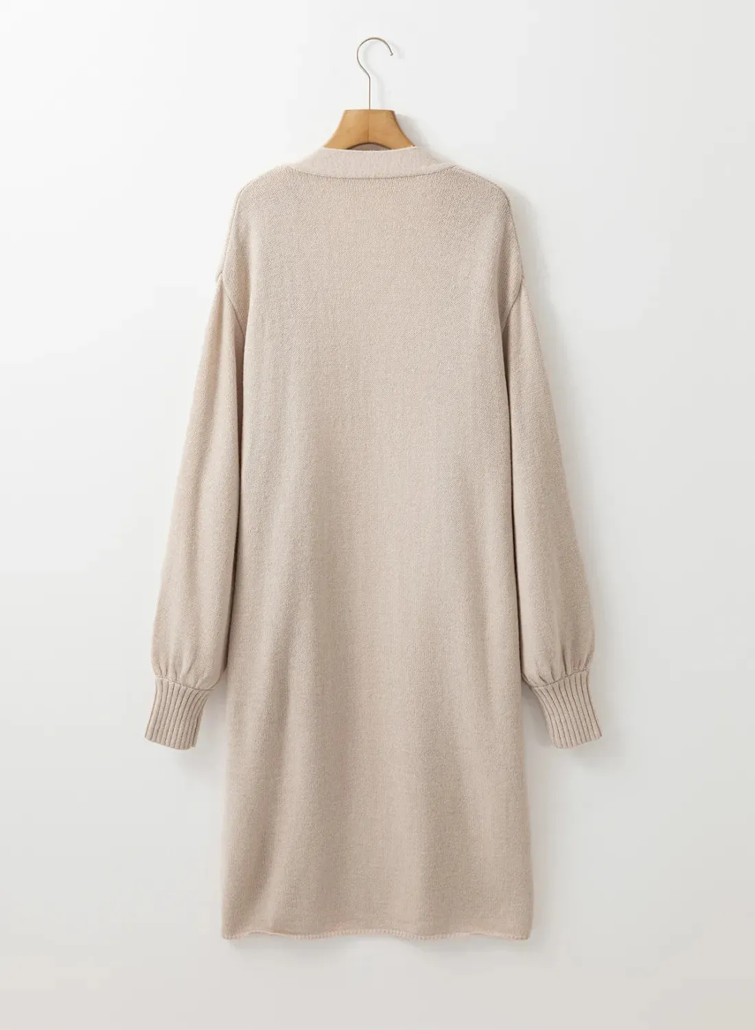 Tiana Pocketed Open Front Long Sleeve Cardigan