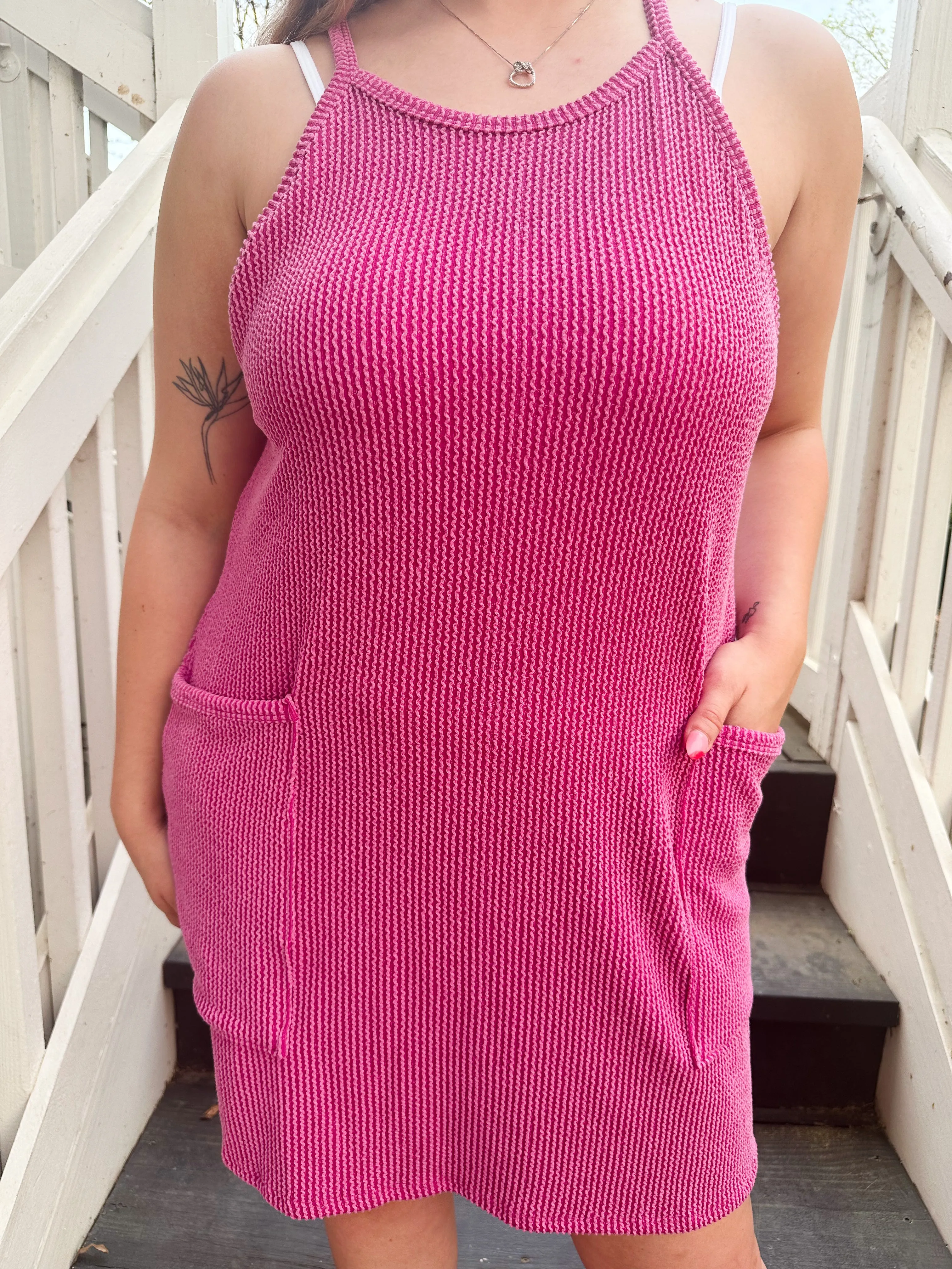Ticket to Paradise Overall Corded Dress