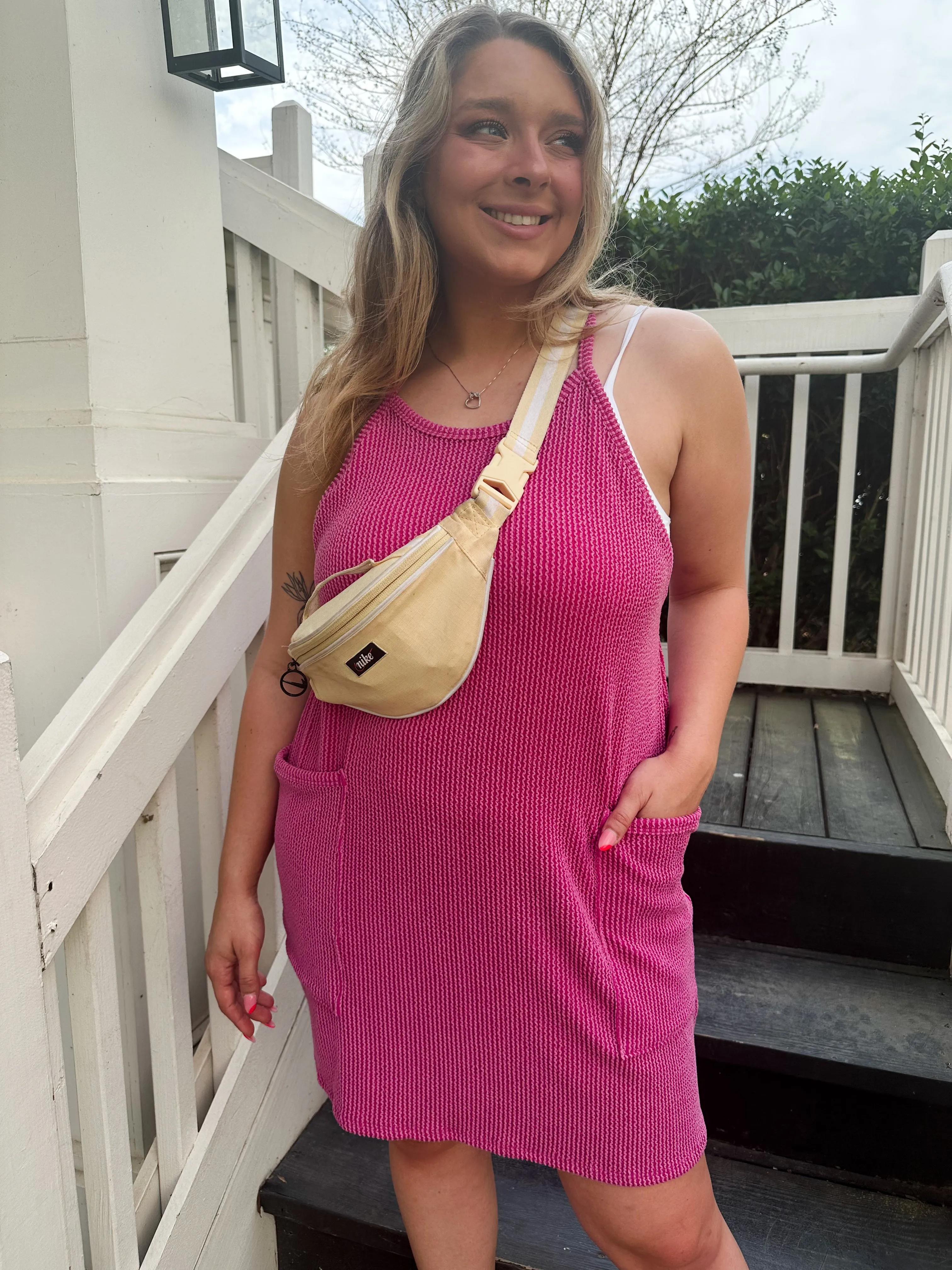Ticket to Paradise Overall Corded Dress