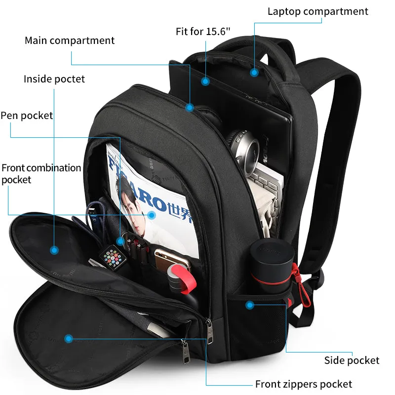 TIGERNU Laptop Backpack for Men Anti Theft Travel Backpacks Computer Work Backpack Fits 15.6 Inch Laptop