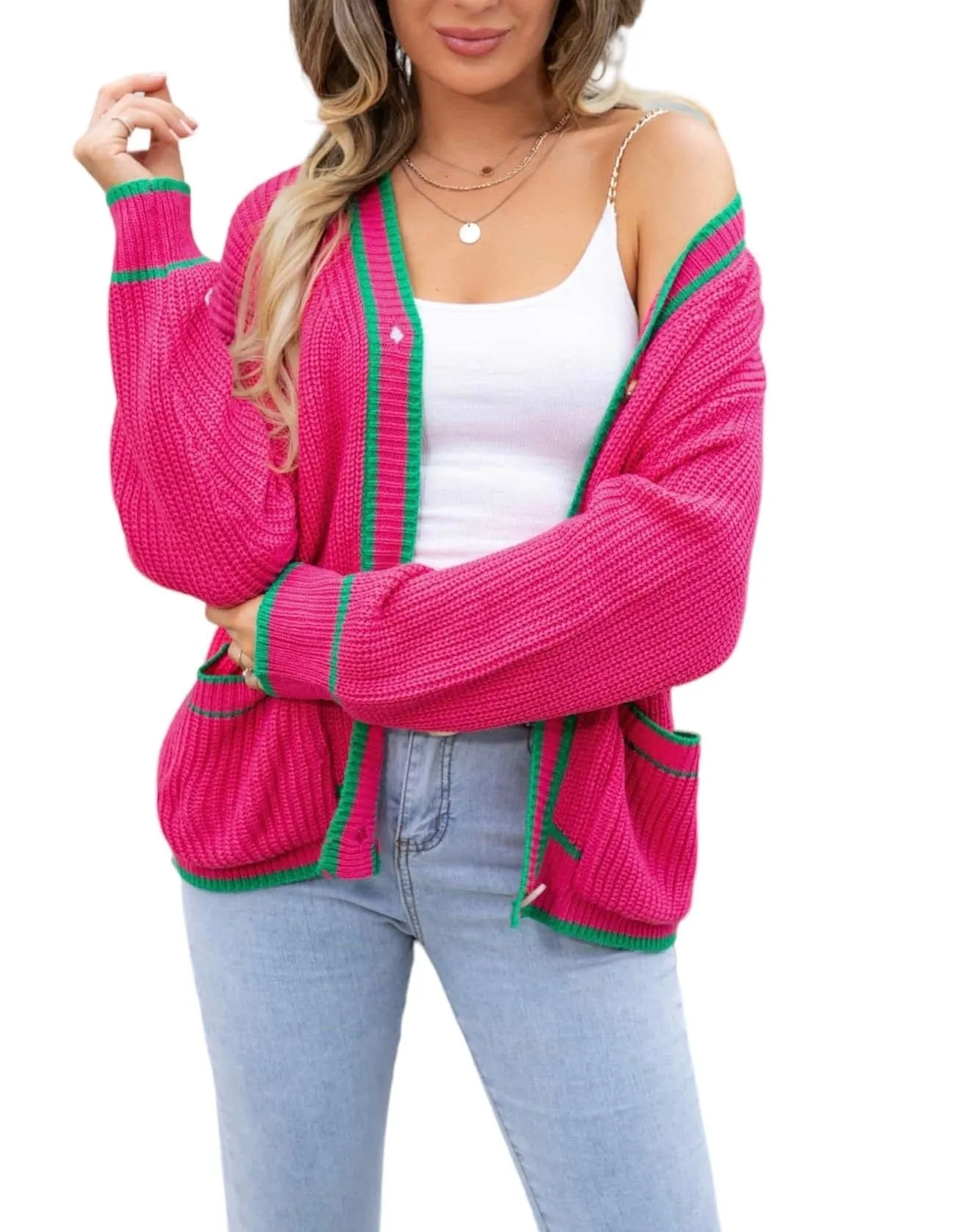 TimelessUtility Pocketed V-Neck Cardigan