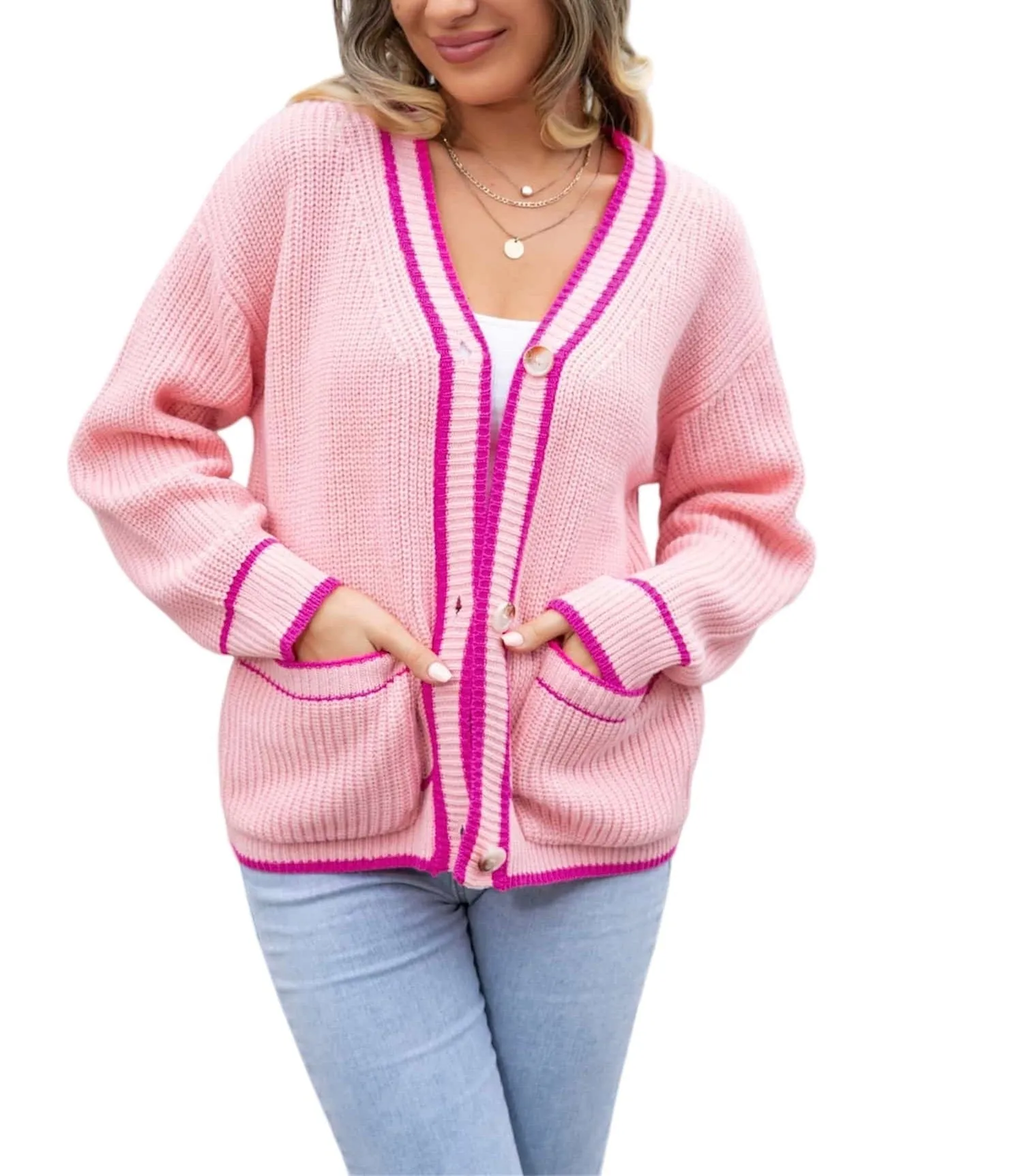 TimelessUtility Pocketed V-Neck Cardigan