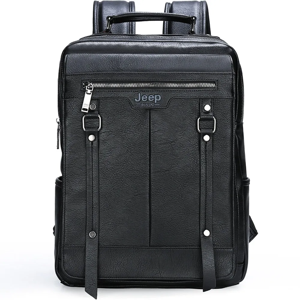 Trend Leather Laptop Backpack For Men