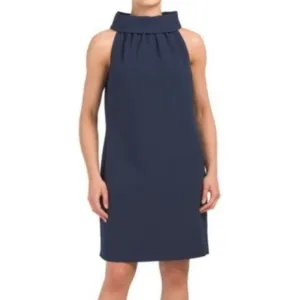 tuckernuck SAIL TO SABLE Hydra Dress Sleeveless Cowl Neck Nautical Blue XL