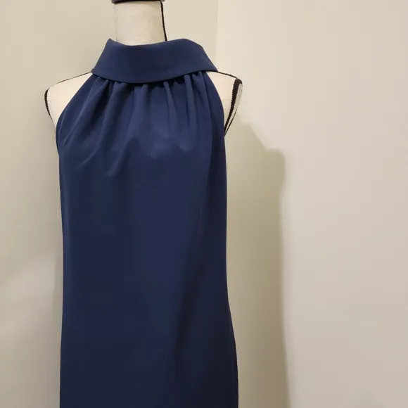tuckernuck SAIL TO SABLE Hydra Dress Sleeveless Cowl Neck Nautical Blue XL