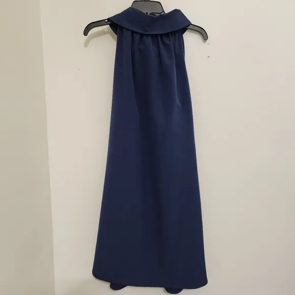 tuckernuck SAIL TO SABLE Hydra Dress Sleeveless Cowl Neck Nautical Blue XL