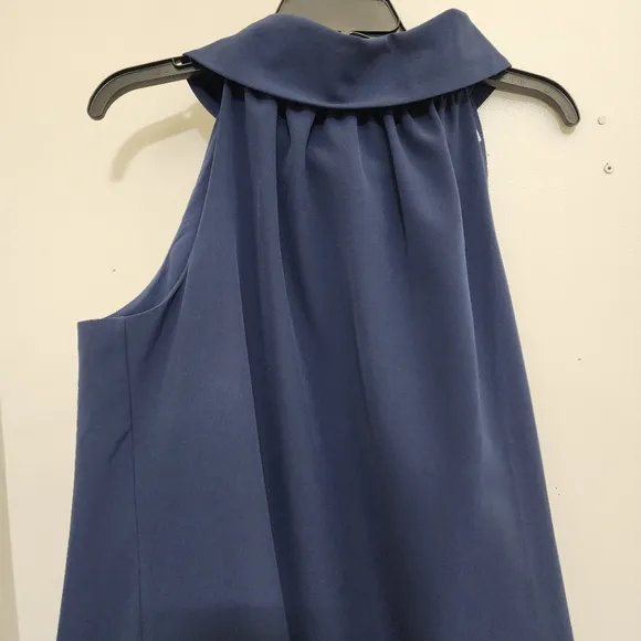 tuckernuck SAIL TO SABLE Hydra Dress Sleeveless Cowl Neck Nautical Blue XL
