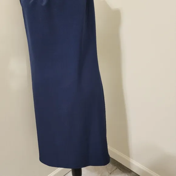 tuckernuck SAIL TO SABLE Hydra Dress Sleeveless Cowl Neck Nautical Blue XL