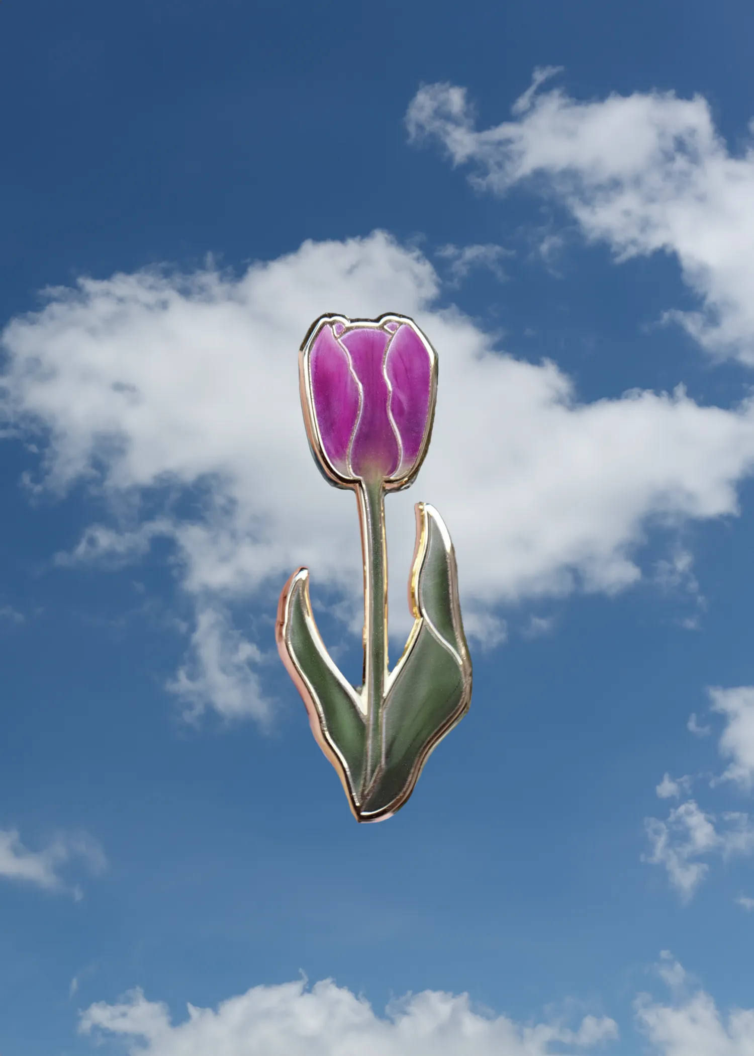 Tulip Pin (Fuchsia)