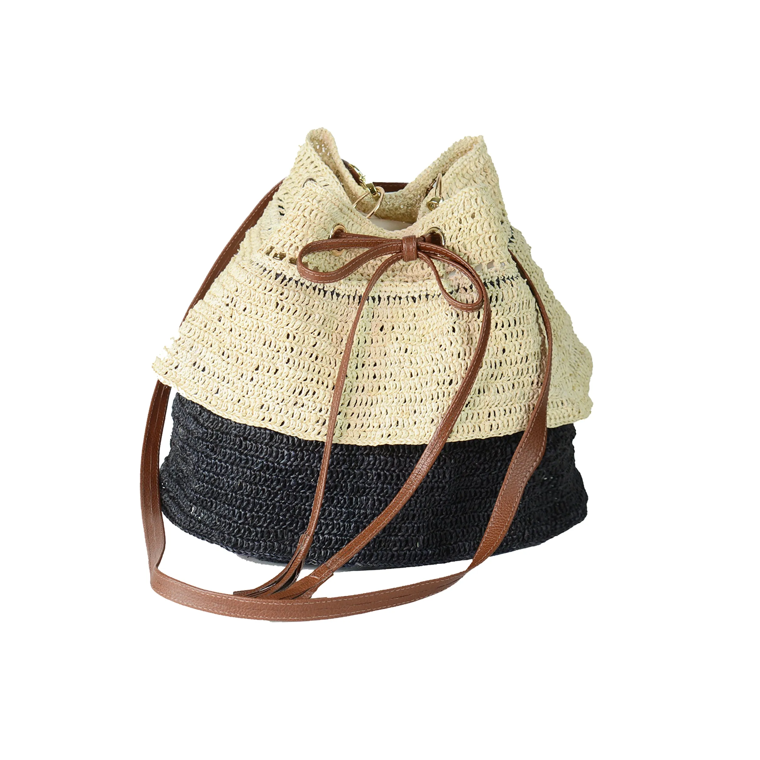 Two Tones Ruffled Mochila