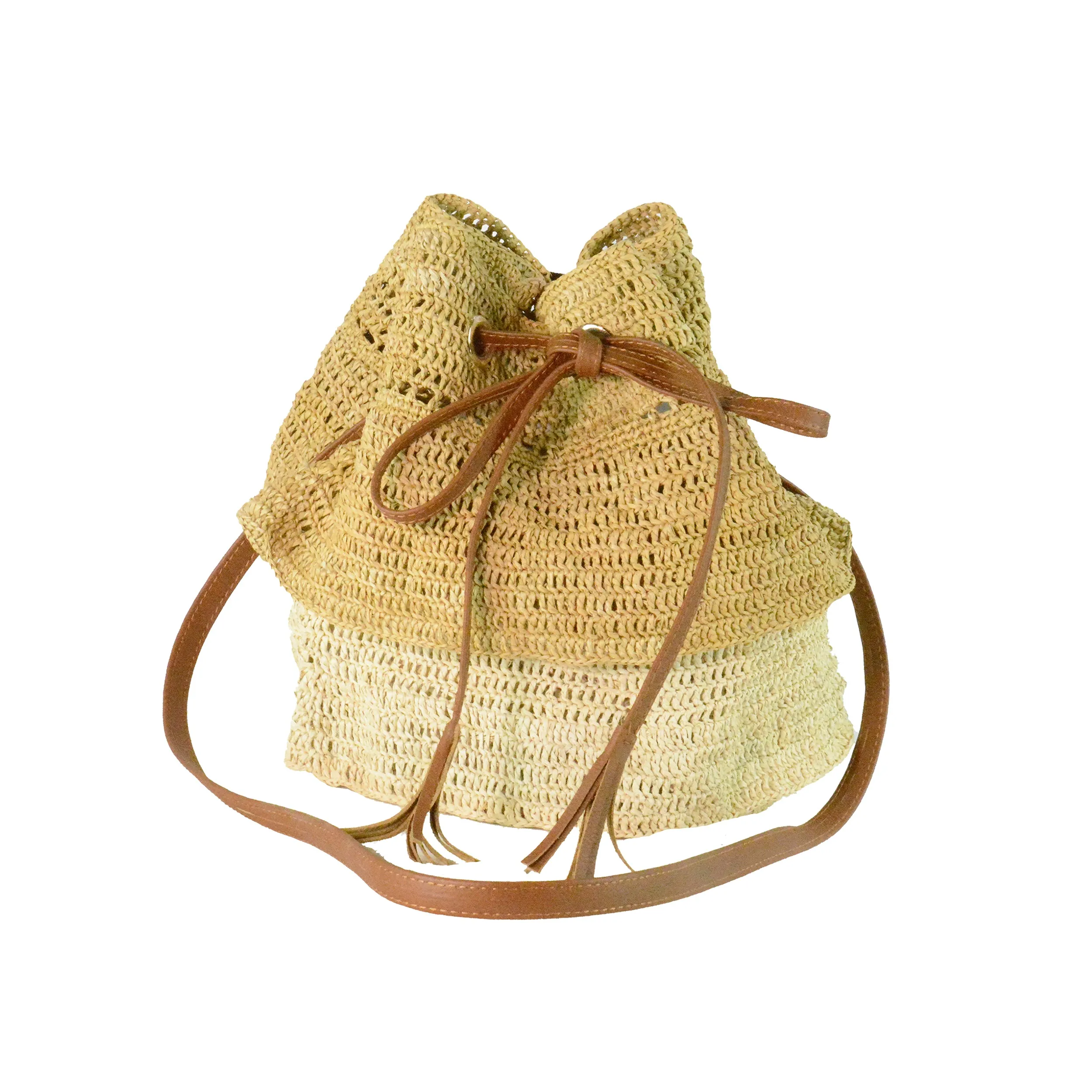Two Tones Ruffled Mochila