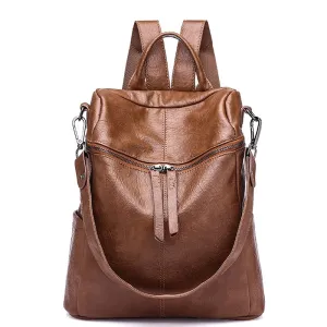 Two-way Feminine Casual Leather Bag