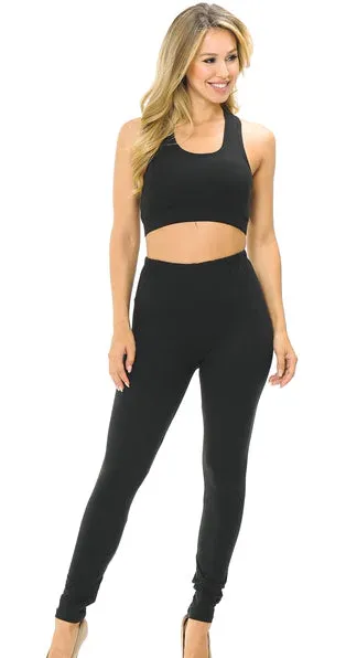 Ultra Buttery Soft Solid Bra and Legging Set