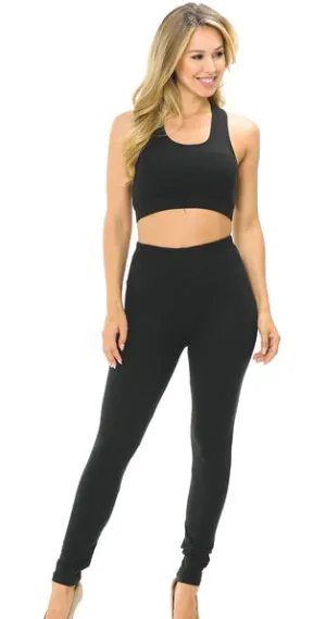 Ultra Buttery Soft Solid Bra and Legging Set