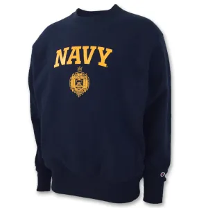 USNA Issue Champion Reverse Weave Crewneck (Navy)