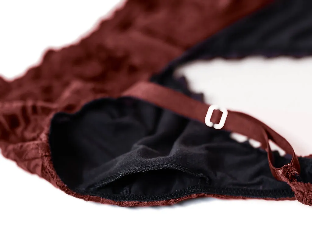 Vela Wireless Bra, Garnet