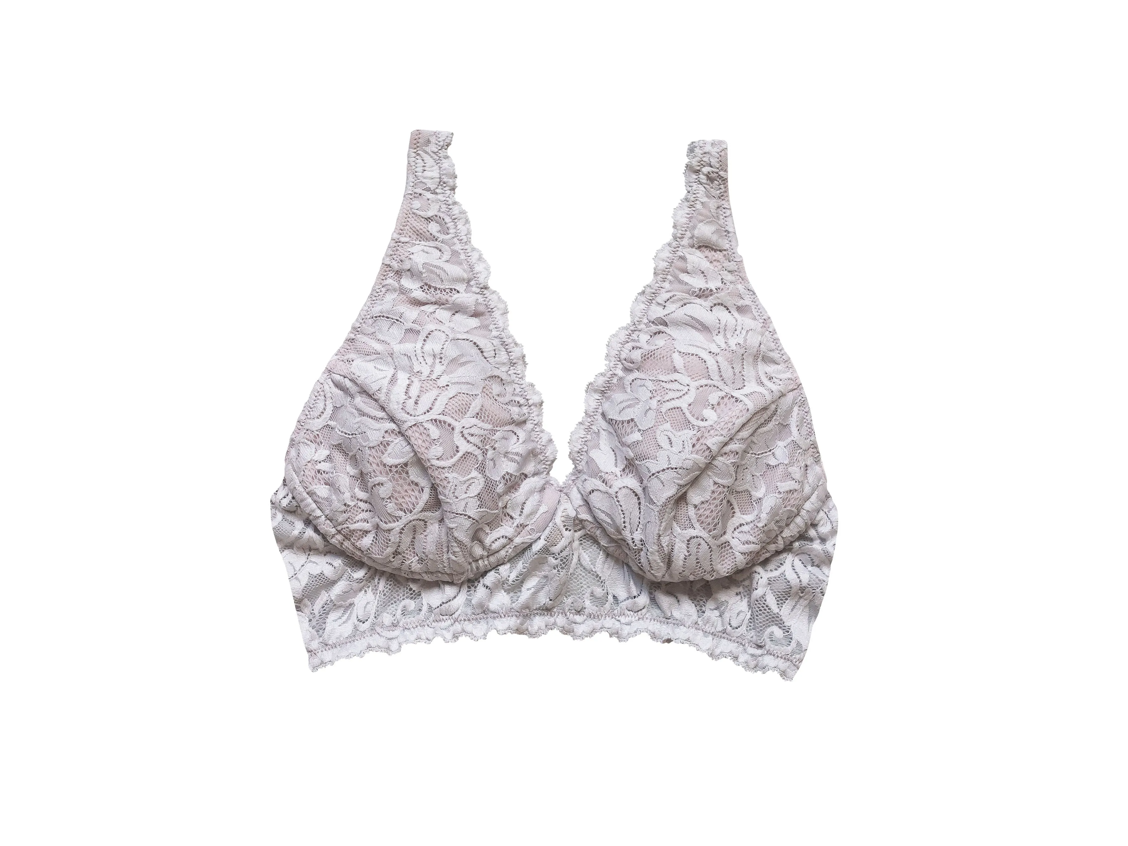 Vela Wireless Bra, Grey / Mauve