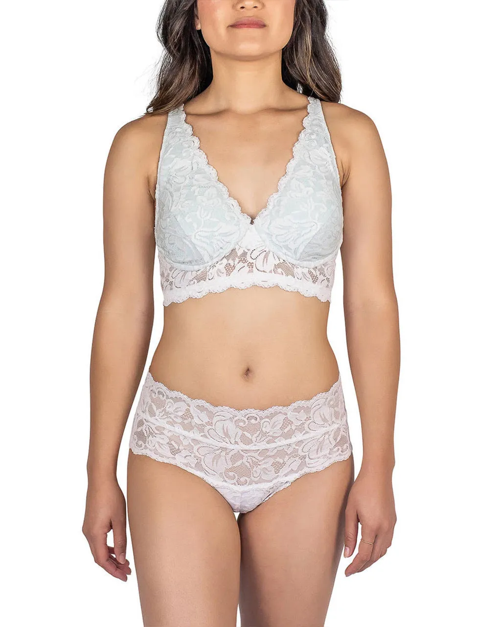 Vela Wireless Bra, White / Mist