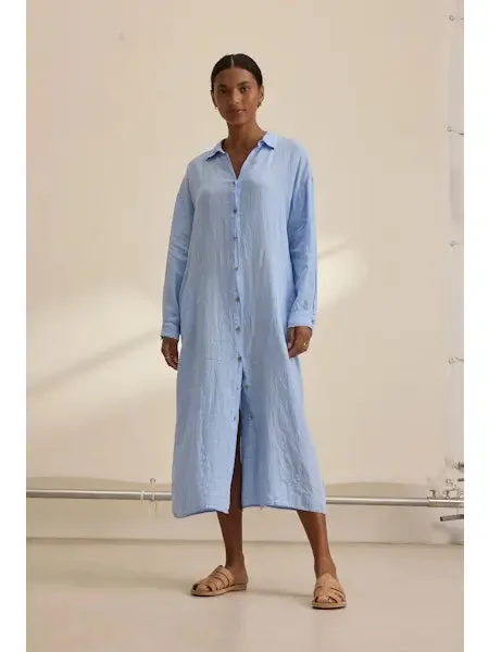 Velvet with Cleo Wade - Nicole dress in Chill blue