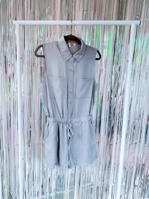 Vienna Pocketed Romper - Grey