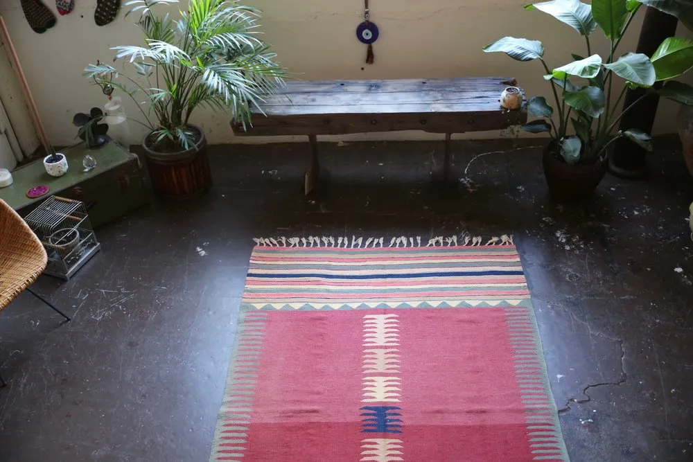 Vintage Bodrum Bos Kilim 4.7ftx7ft