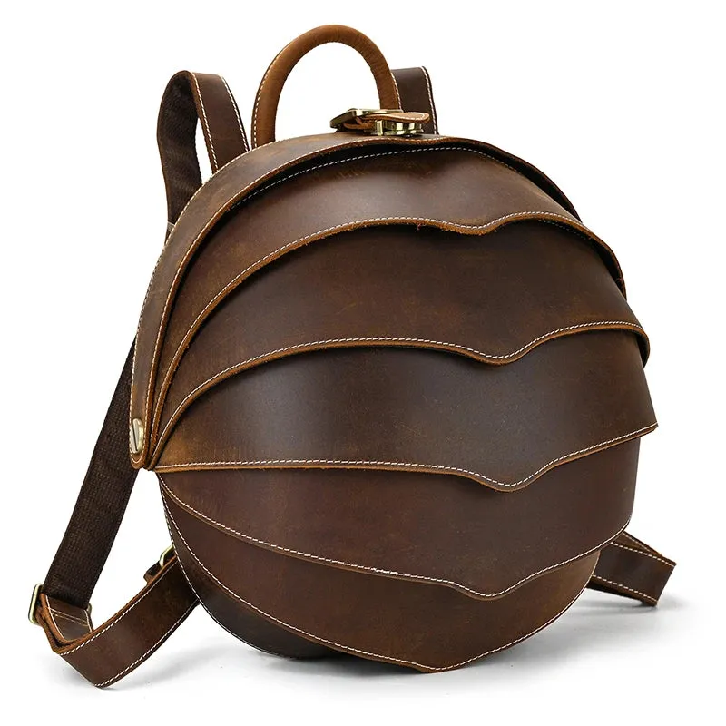 Vintage Leather Backpack 15.6" Laptop Crazy Horse Travel Bag