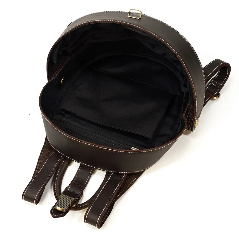 Vintage Leather Backpack 15.6" Laptop Crazy Horse Travel Bag