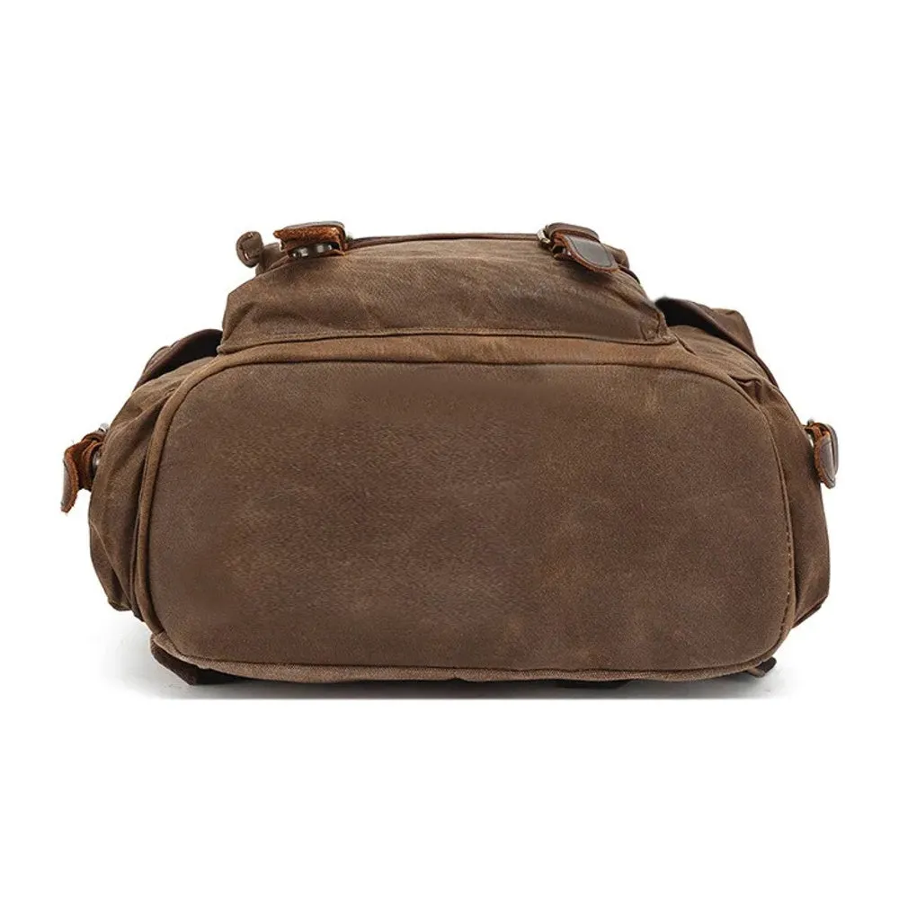 Vintage Waterproof Canvas Backpacks | Large Capacity Travel Bag