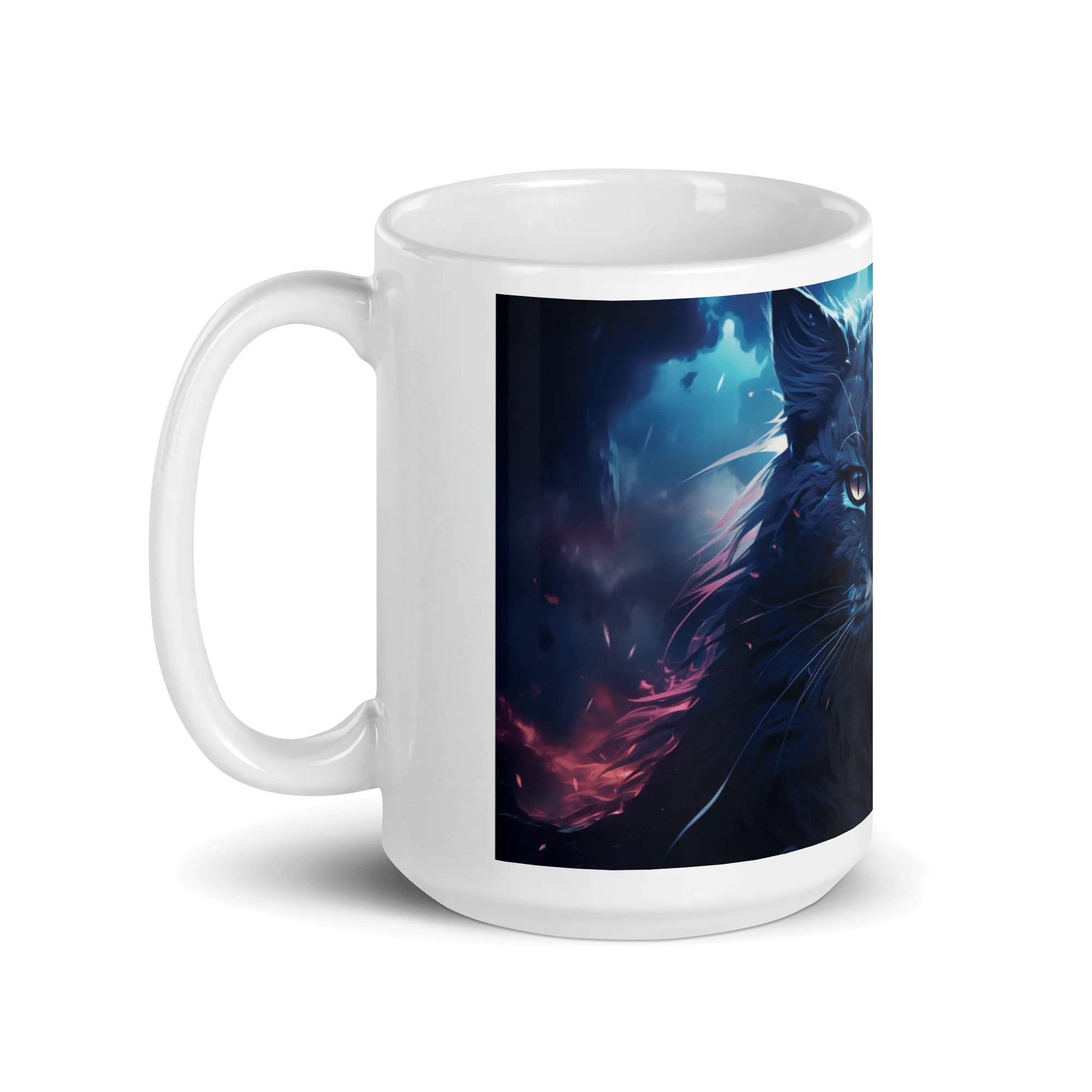 Void Cat White Glossy Mug