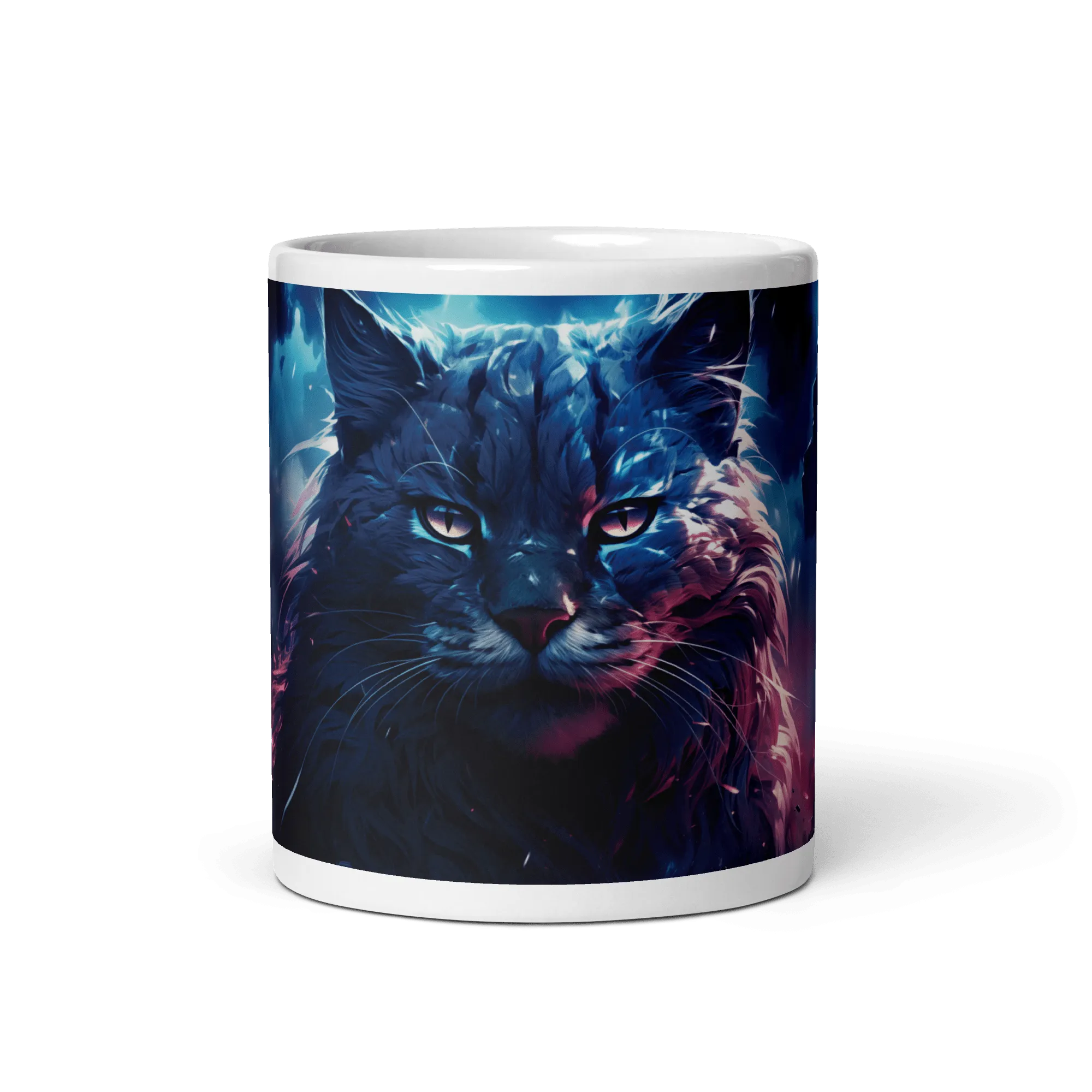 Void Cat White Glossy Mug
