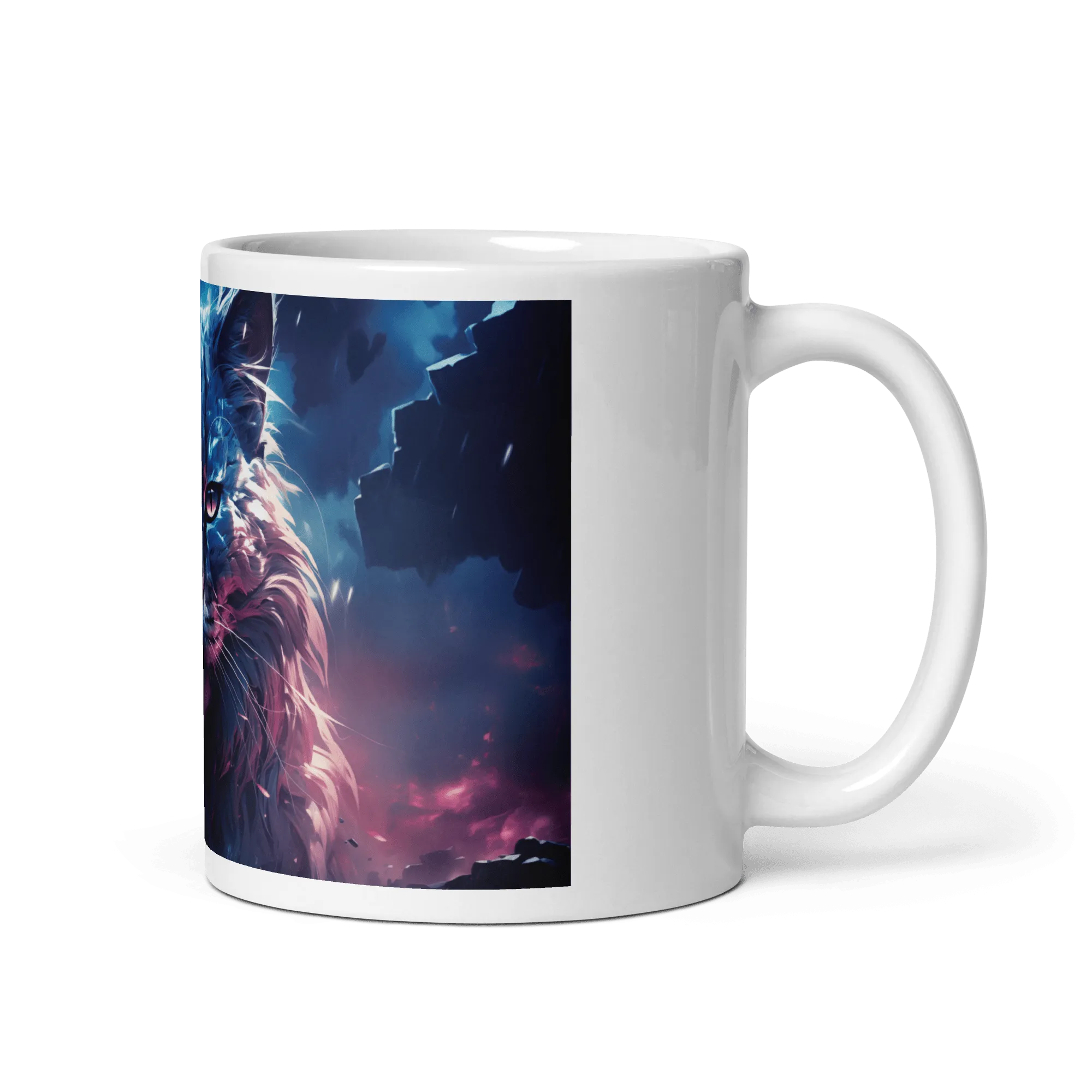 Void Cat White Glossy Mug