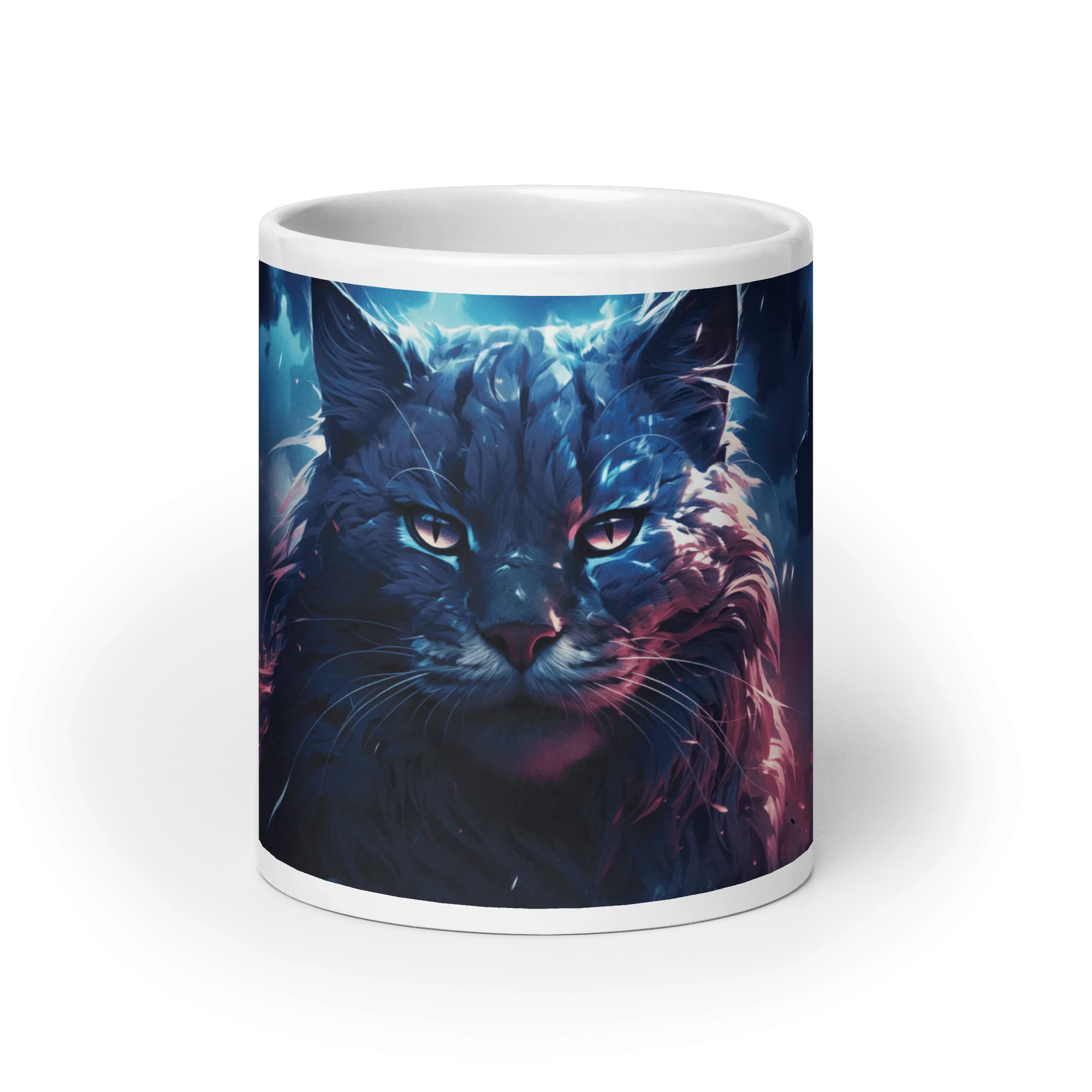 Void Cat White Glossy Mug