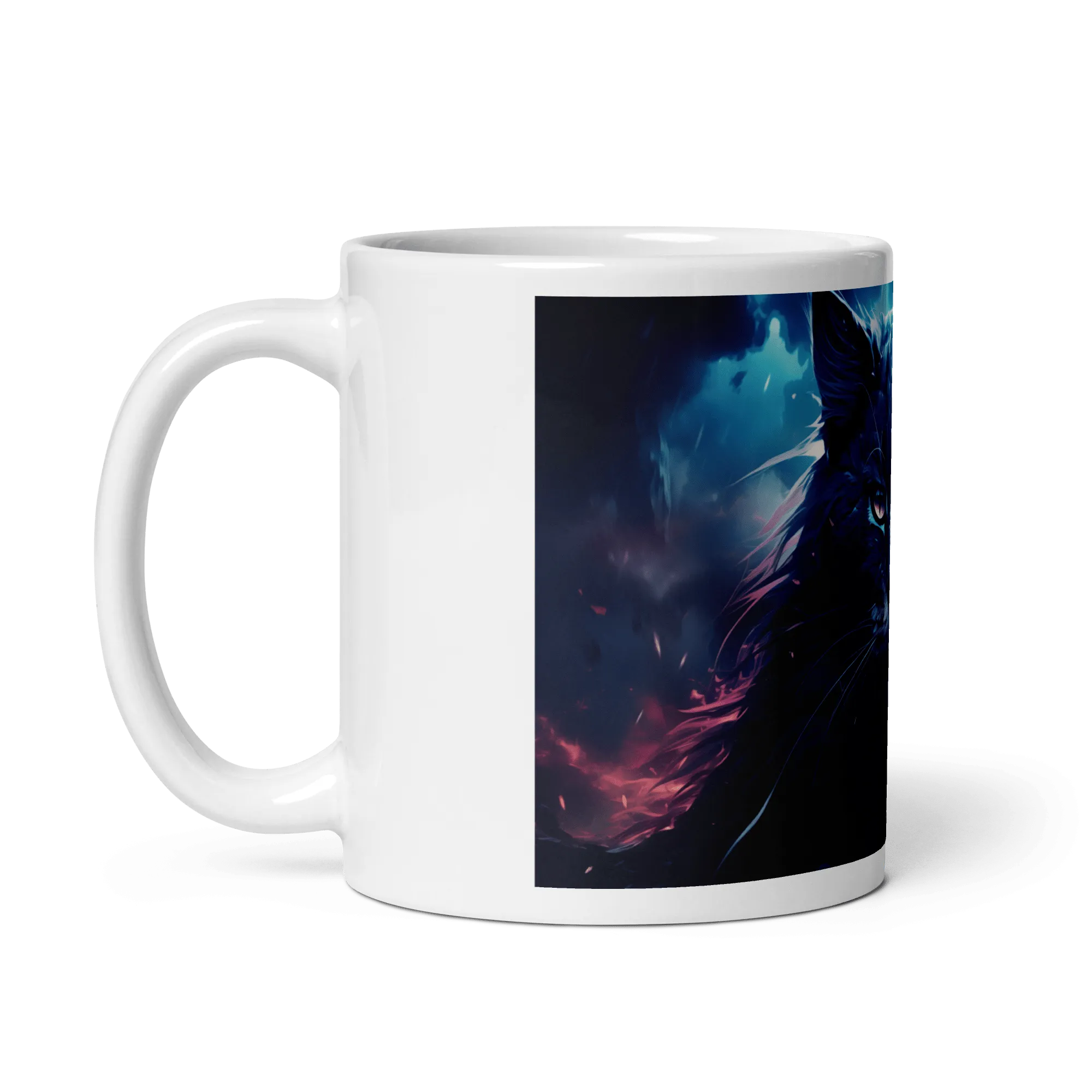 Void Cat White Glossy Mug