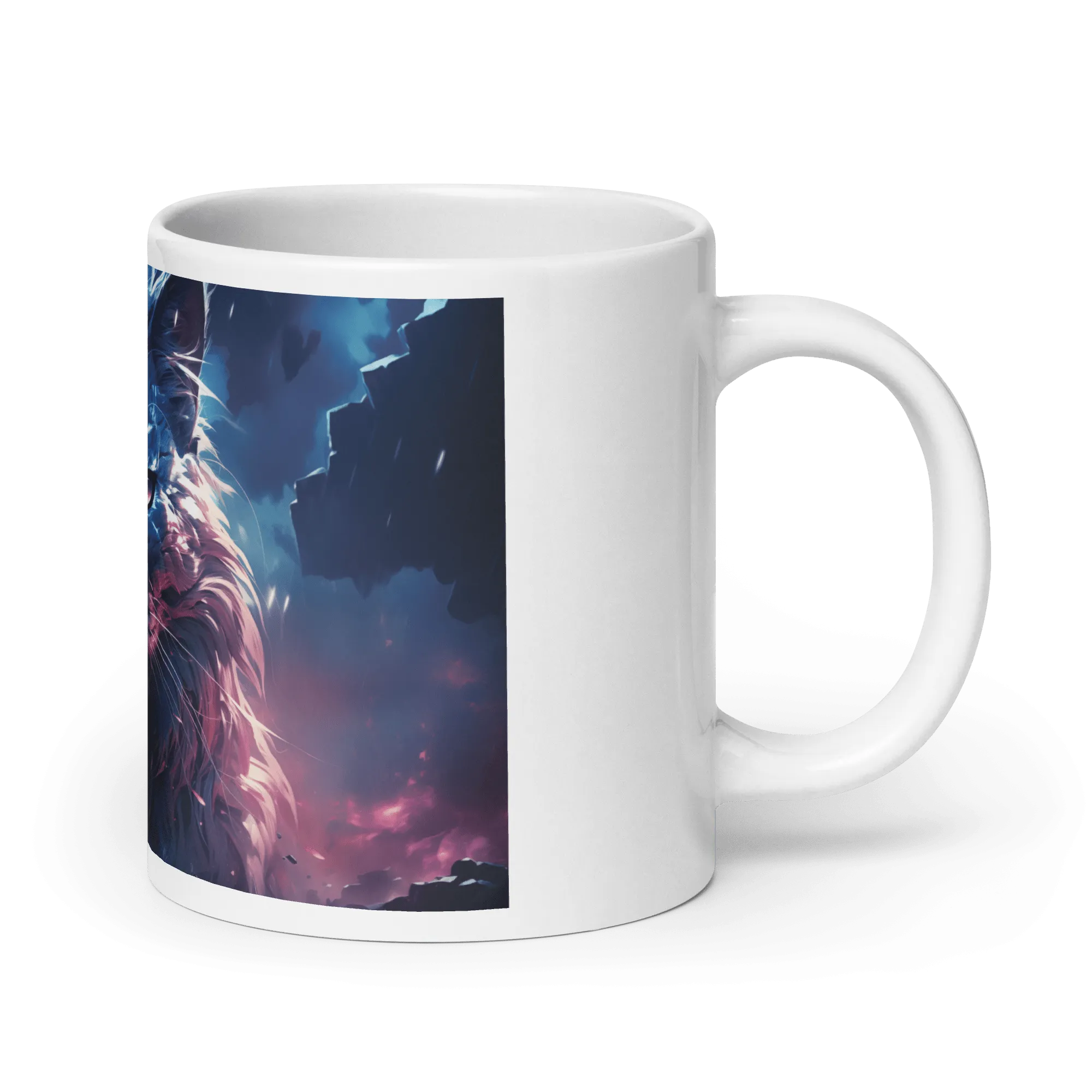 Void Cat White Glossy Mug