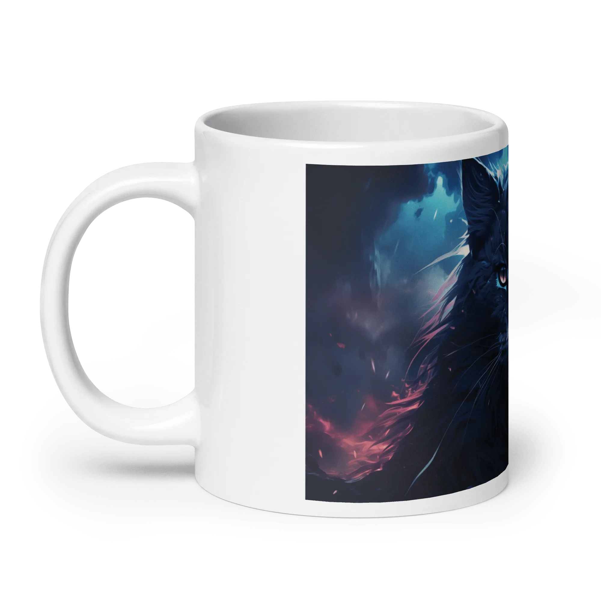 Void Cat White Glossy Mug