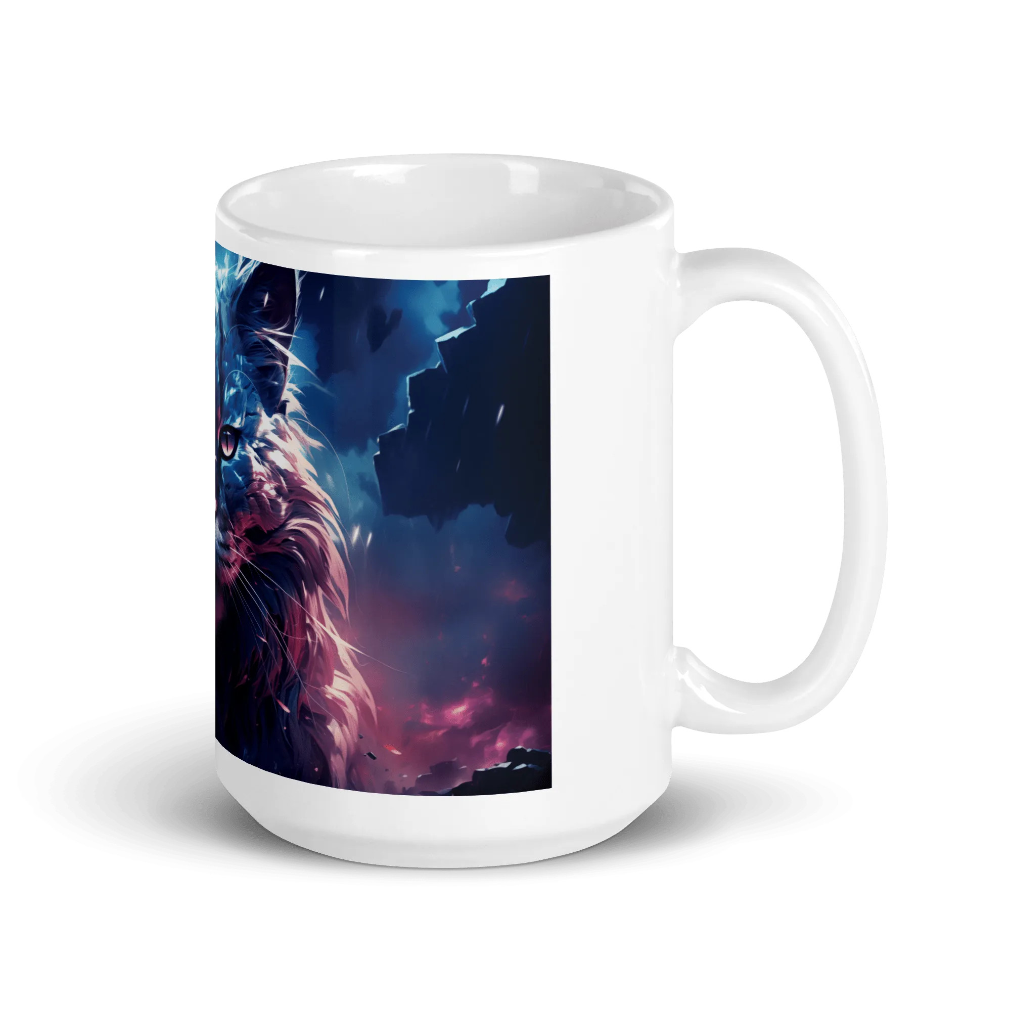 Void Cat White Glossy Mug