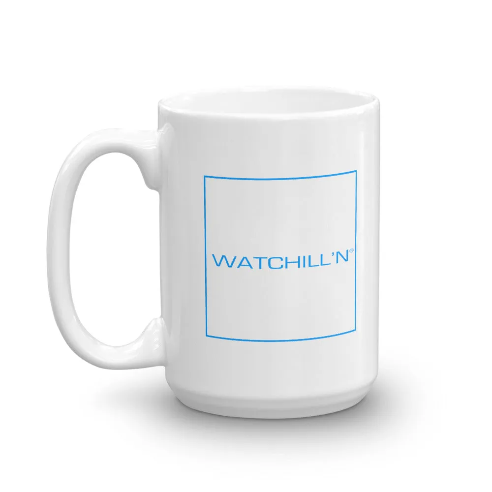 Watchill'n 'Box Logo' Ceramic Mug - (Cyan)