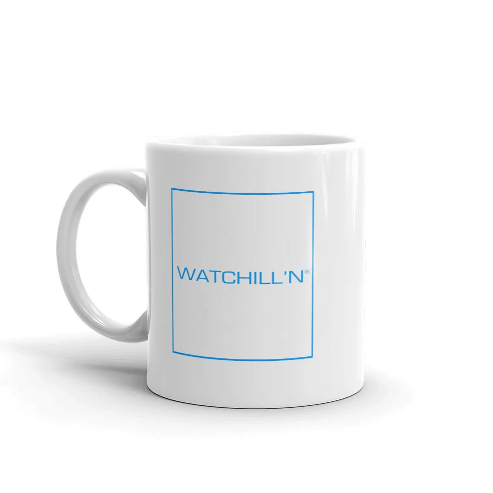 Watchill'n 'Box Logo' Ceramic Mug - (Cyan)