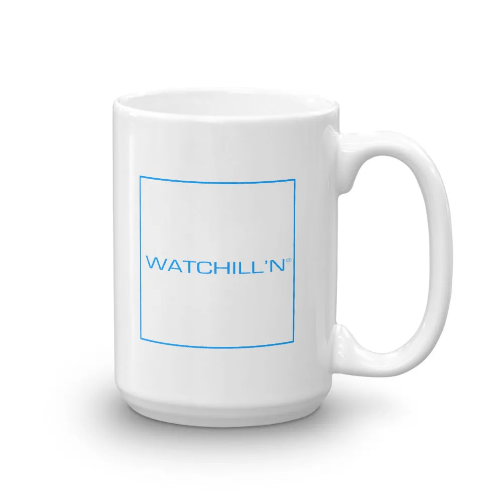 Watchill'n 'Box Logo' Ceramic Mug - (Cyan)