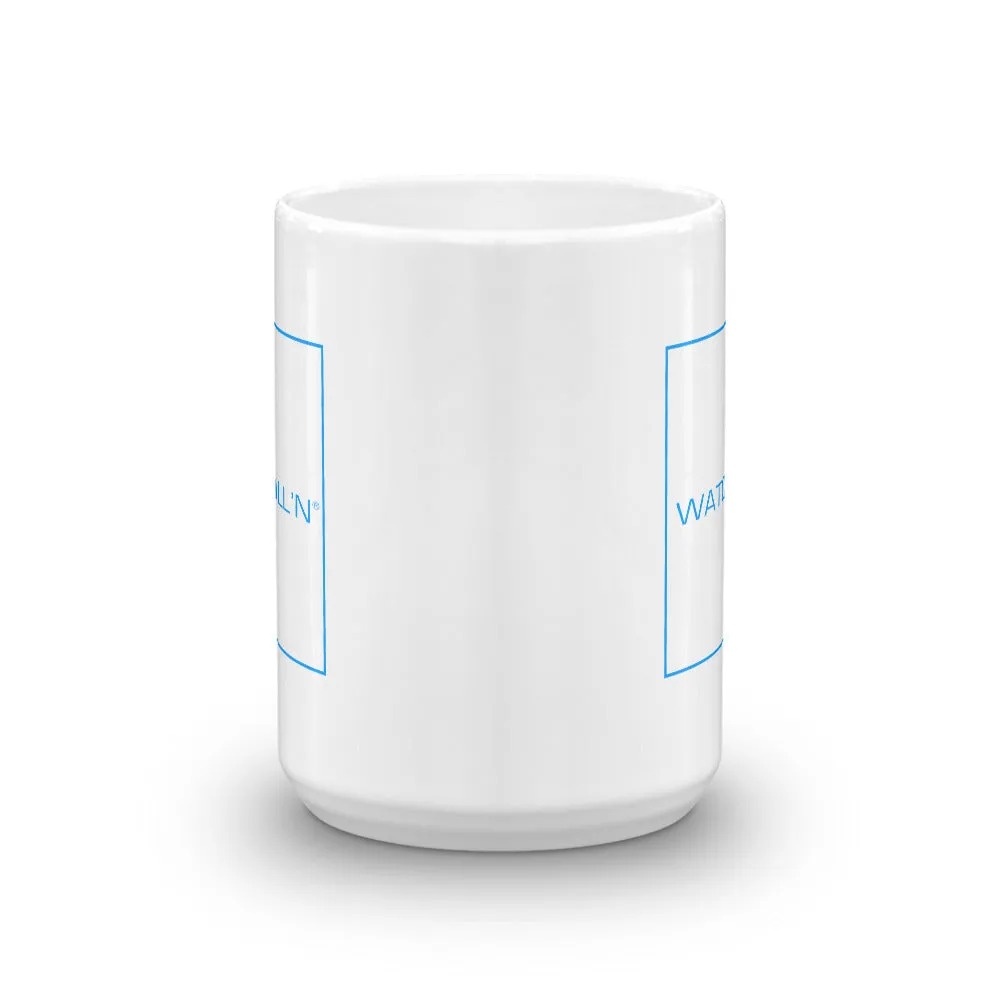 Watchill'n 'Box Logo' Ceramic Mug - (Cyan)