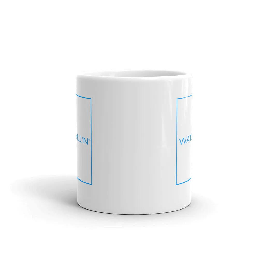 Watchill'n 'Box Logo' Ceramic Mug - (Cyan)