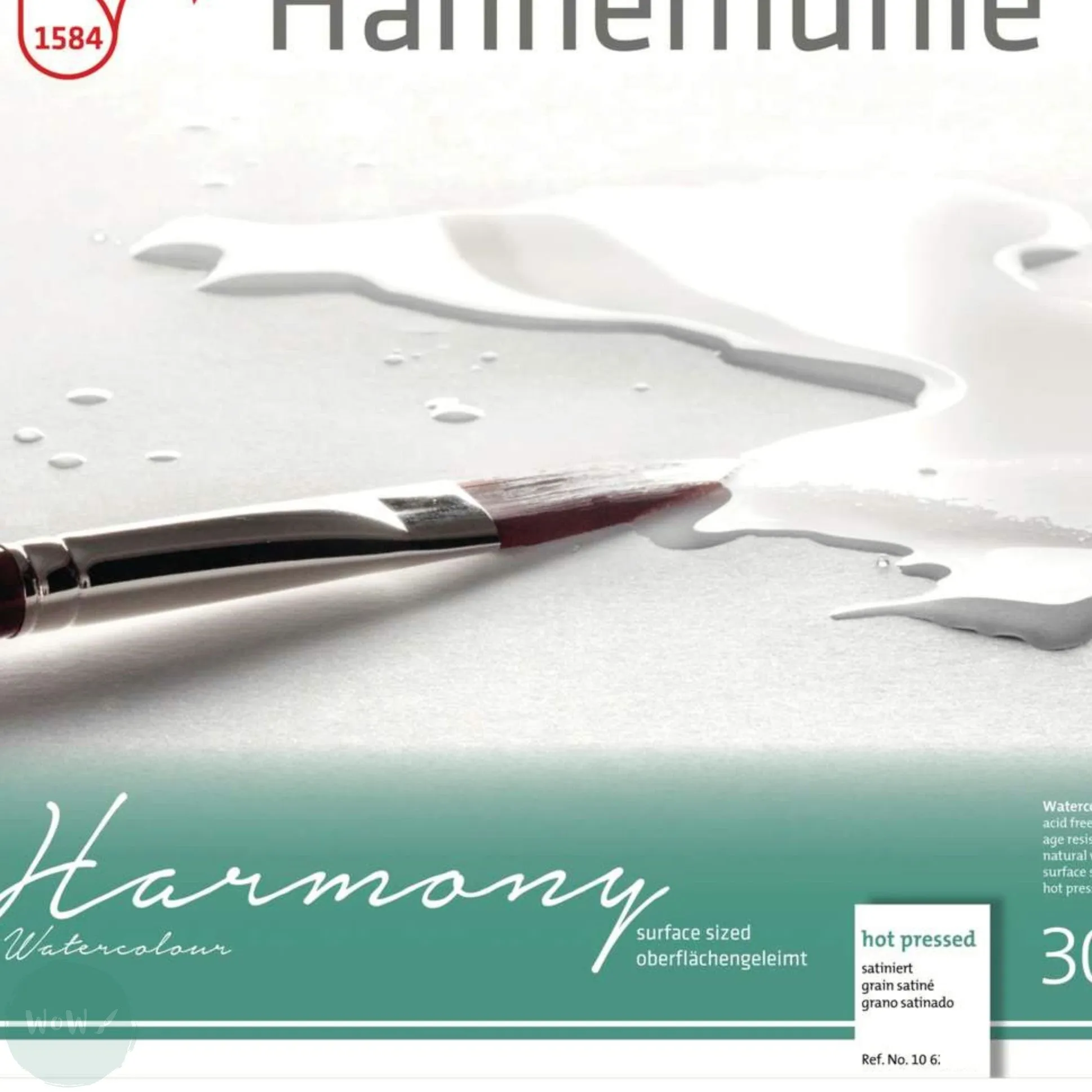 Watercolour Paper - BLOCK -  Hahnemuhle - HARMONY - 300gsm / 140lb - Hot Pressed - 9 x 12"