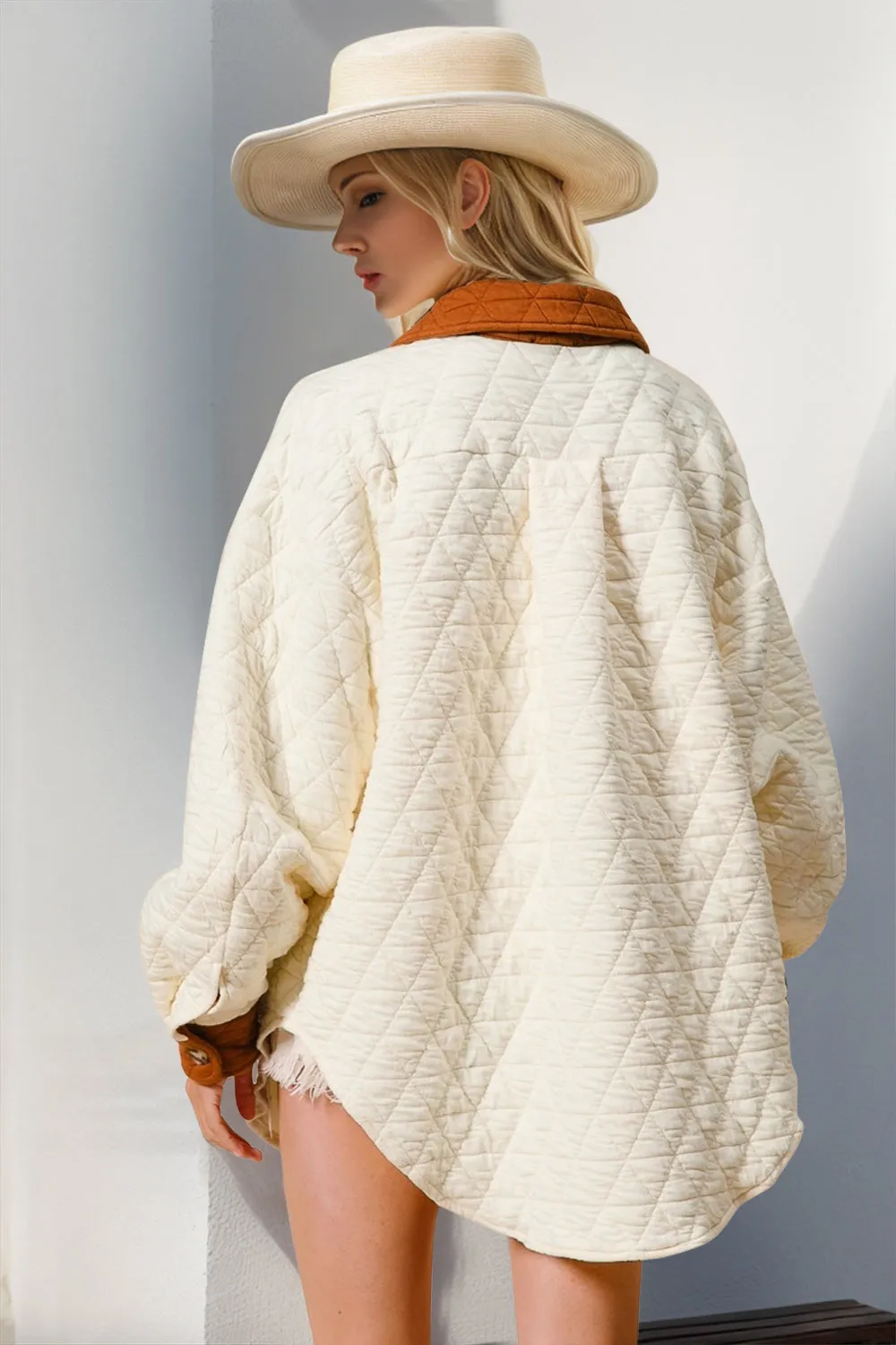 Westward Bound  Button Up Quilted Shacket