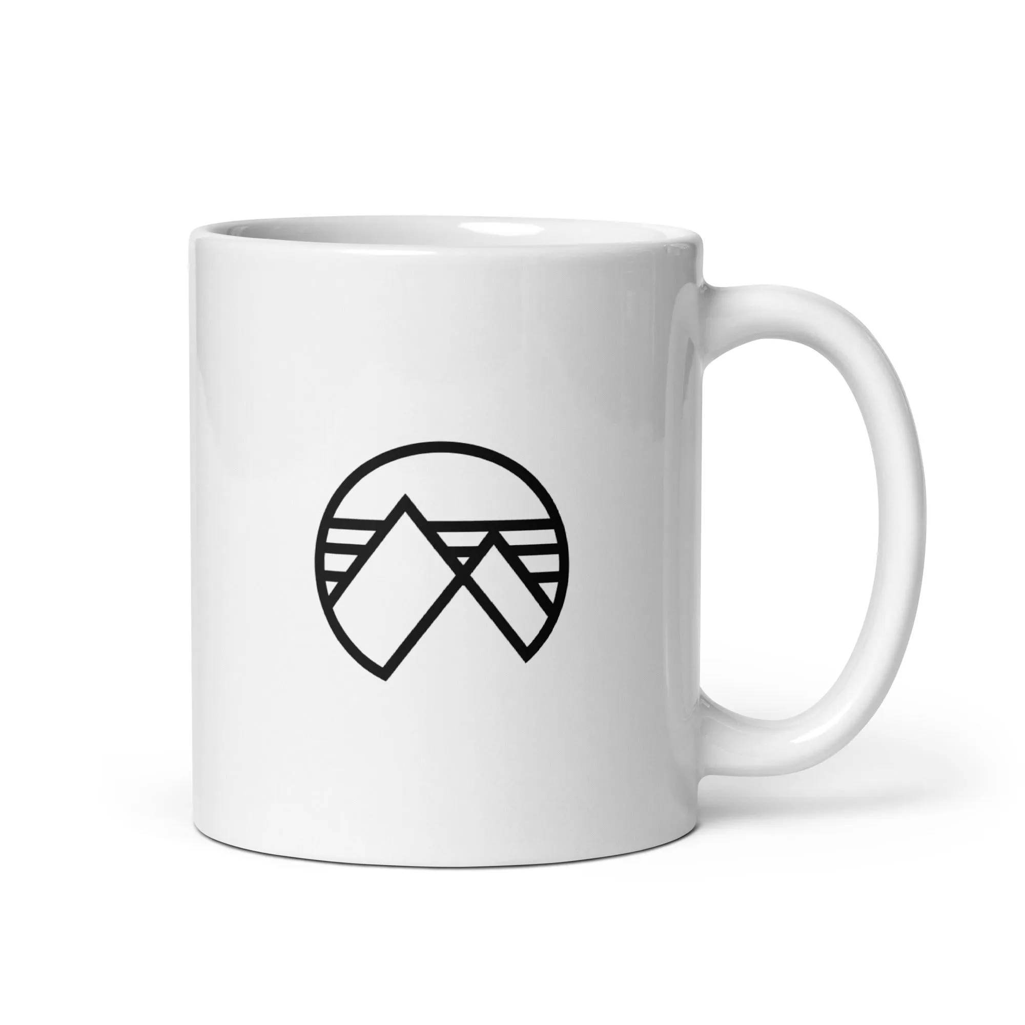 White glossy mug